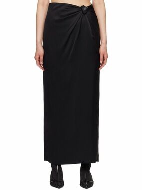 Nanushka Black Nago Maxi Skirt Size S